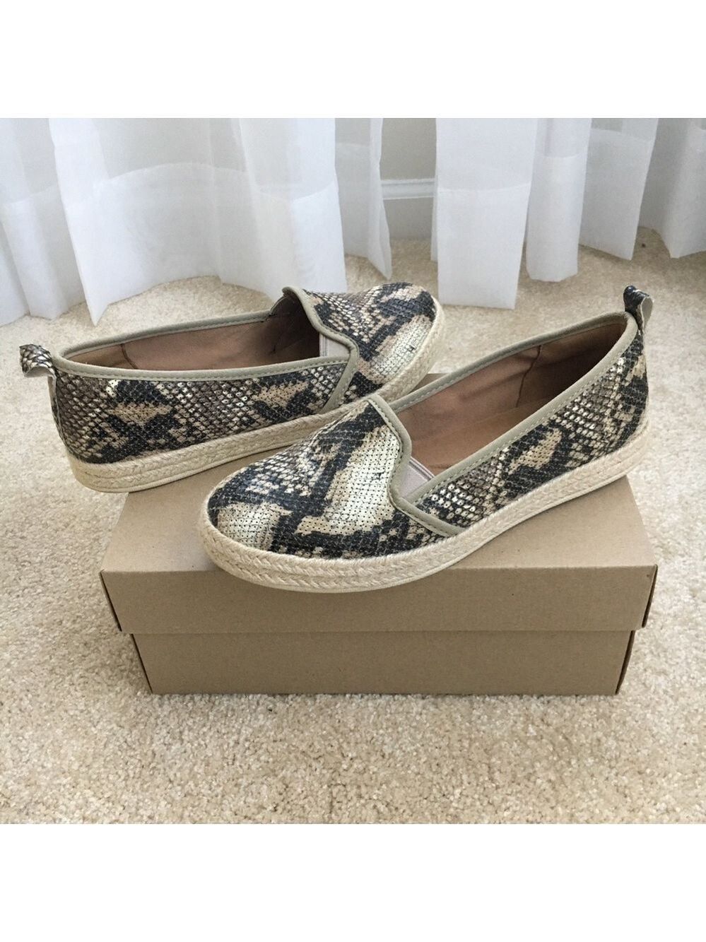 𝅺CLARKS Leather Printed Espadrilles